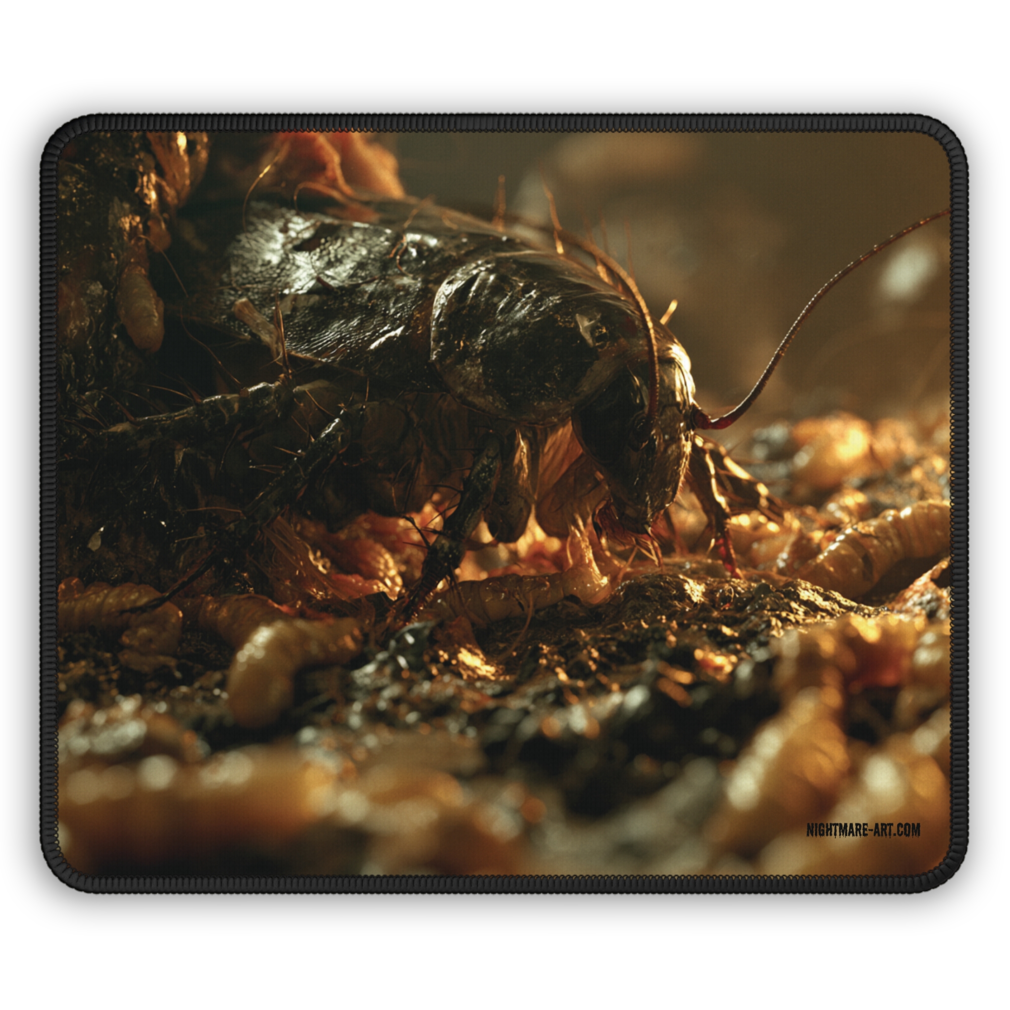 Gaming Mouse Pad — Realistic Giant Cockroach Horror Scene