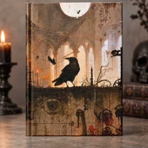 Gothic Raven Journal — Dark Fantasy Blank Notebook for Writing & Sketching